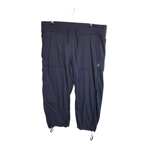 Lululemon Pants Womens 10 Blue Dance Studio Cropped Jogger Athleisure Sportswear - Picture 1 of 8